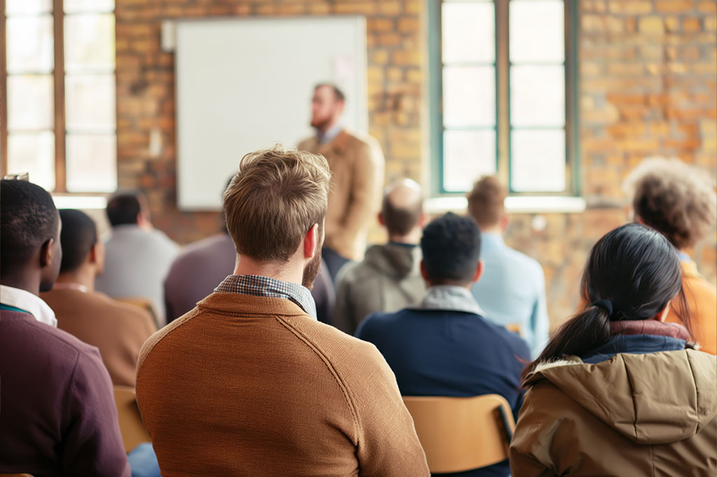 AdobeStock #874740463 by Who is Danny Zuhörer in einem Seminar