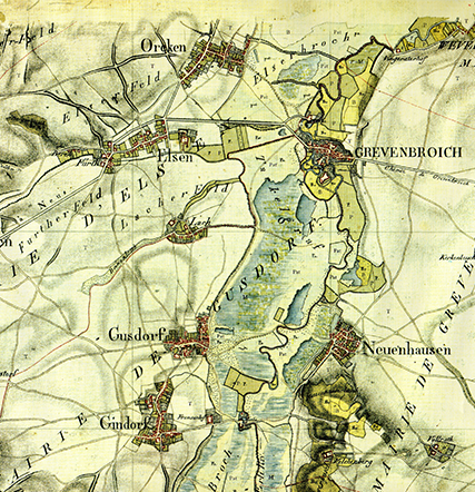 Scheune_Bestuhlung_2 Historische Karte von 1806